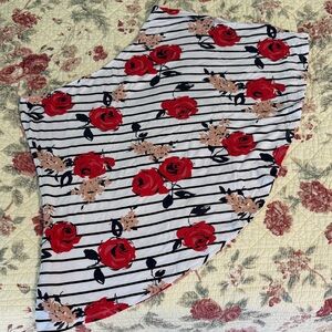 Forever 21 Women’s One Shoulder Floral Striped Blouse